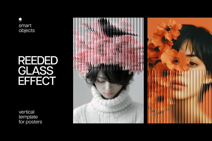 Reeded Glass Poster Effect