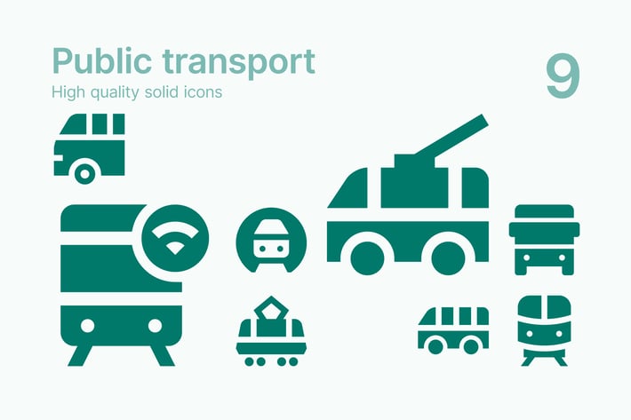 Public Transport Icons 