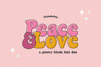 Peace and Love Font Duo