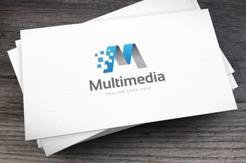 Multimedia Letter M Logo Template