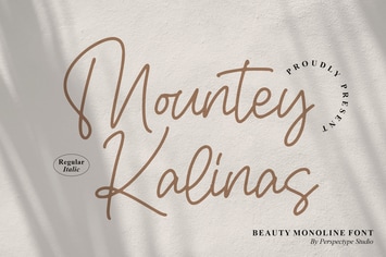 Mountey Kalinas Monoline Font