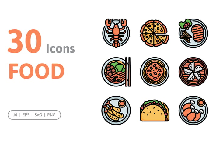 30 Food Icons