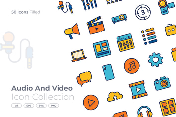 Audio and Video Filled Icon