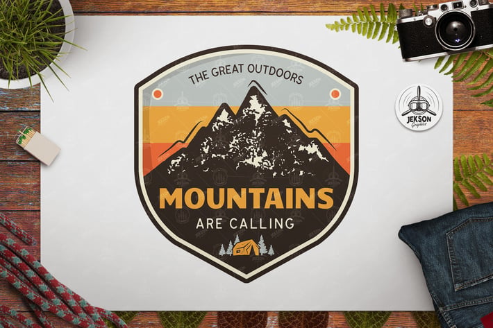 Great Outdoors Badge / Vintage Travel Logo Patch