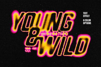 Wave Halftone Text Effect
