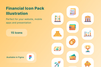 Financial Icon Pack Illustration