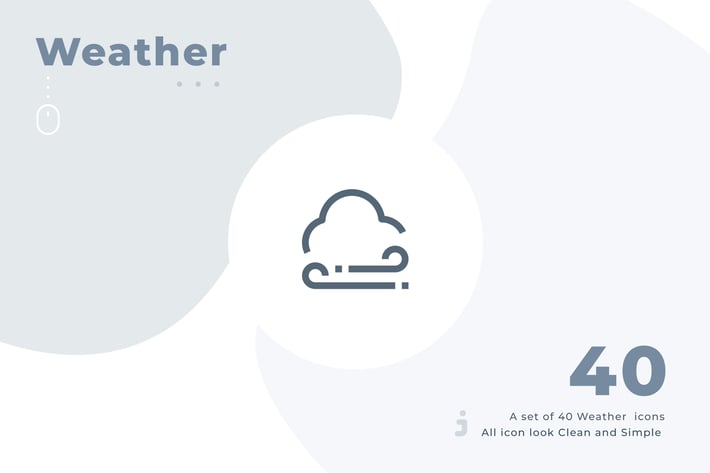 40 Weather icon set - Material