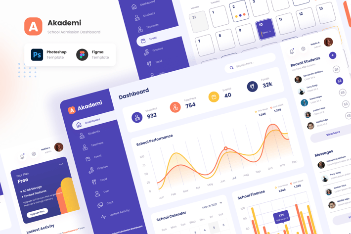 Akademi - Elegant School Admission Dashboard