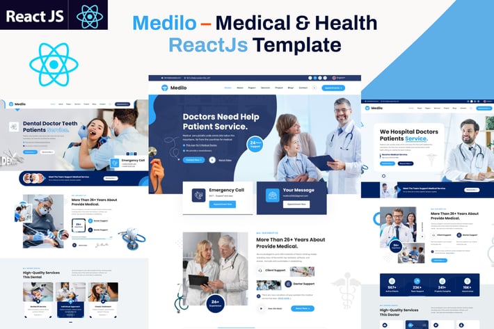 Medilo- Medical,Hospital & Dental ReactJs Template
