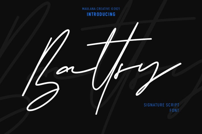 Battsy Signature Font