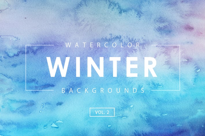 Winter Watercolor Backgrounds 2