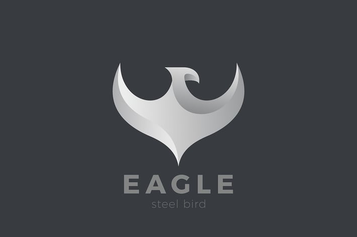 Eagle Falcon Flying Bird Metal design