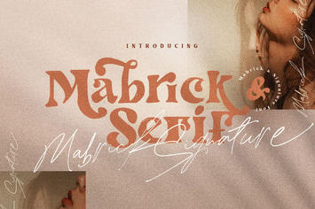 Mabrick - Logotype Fashion serif rough