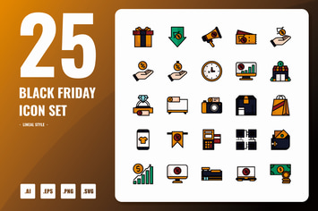 Black Friday Lineal Icons