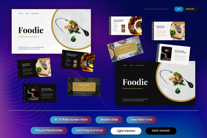 Foodie - Food Restaurant Keynote Template