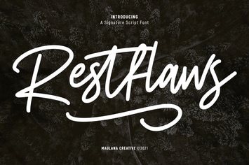 Restfaws Signature Script Font