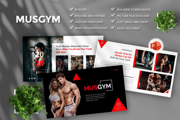 Musgym – Creative & Business PowerPoint Template 