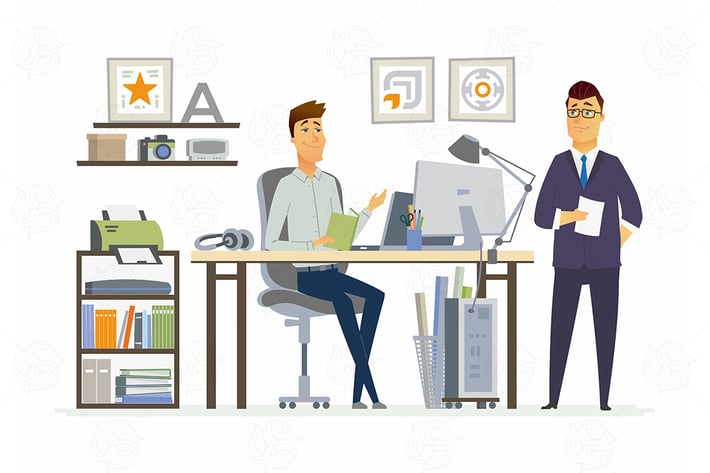Partner Meeting - vector cartoon illustration