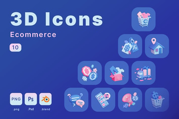 E - commerce 3D Icons