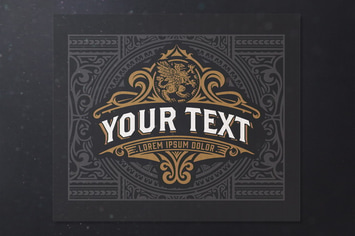 Vintage Style Label Layout