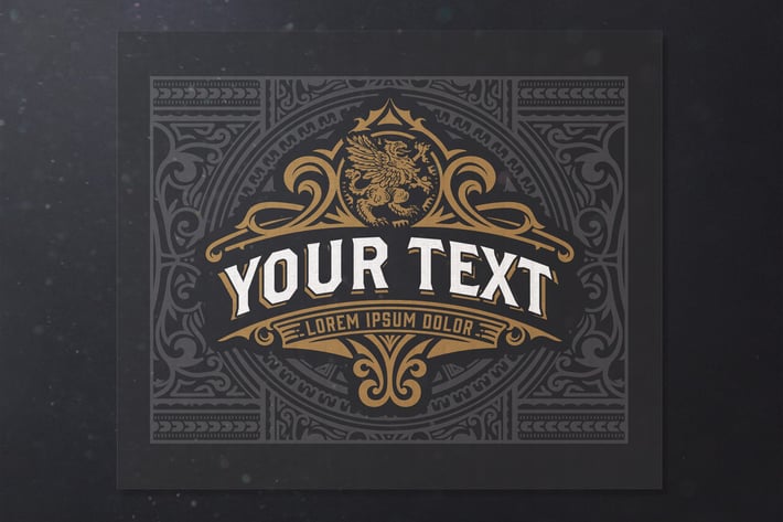 Vintage Style Label Layout