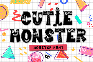 Cutie Monster - Monster Font