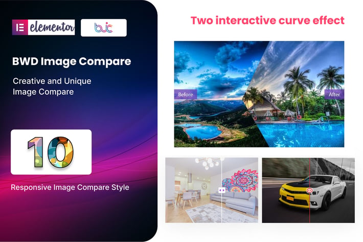 Image Compare addon for elementor