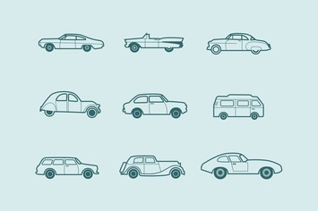 9 Classic and Retro Car Icons