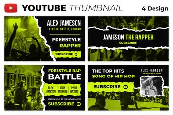 Hip Hop Rap Beat Youtube Thumbnail Template