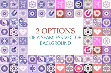 2 Options of a Seamless Patterns Vector Background