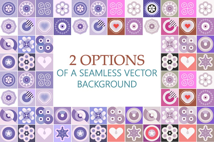 2 Options of a Seamless Patterns Vector Background