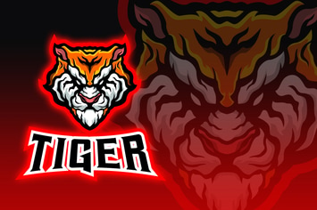 Tiger Face Esport Logo Design