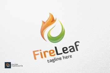 Fire Leaf - Logo Template