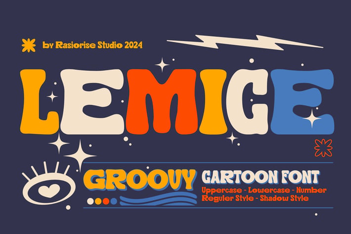 Lemice Groovy Cartoon Decorative Font
