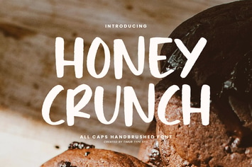 Honey Crunch - All Caps Handbrushed Font TT