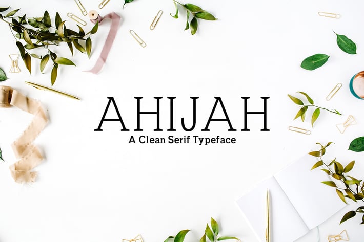 Ahijah A Clean Serif Font Family