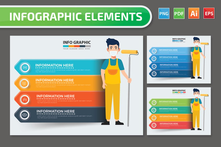 Cleaning staff Infographics