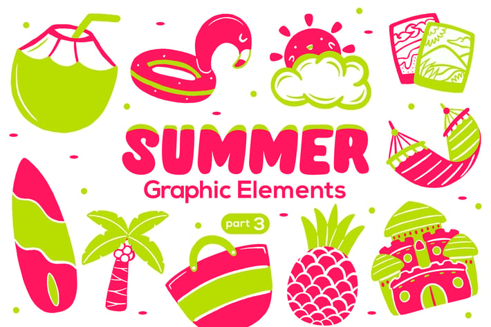 Summer Graphic Elements part 3