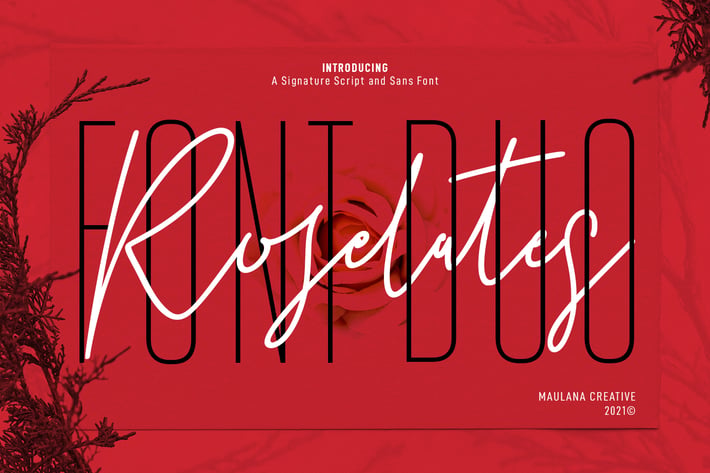 Roselates Script Sans Font Duo