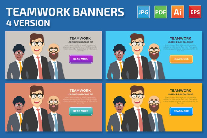 Teamwork Banners Design