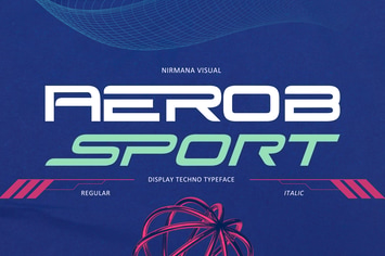 Aerob Sport - Techno Sport Typeface