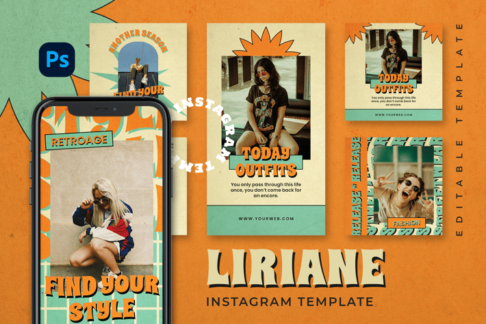 Liriane - Retro Instagram Stories and Post