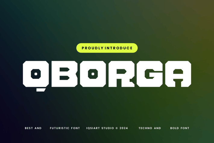 Qborga - Bold & Futuristic Font