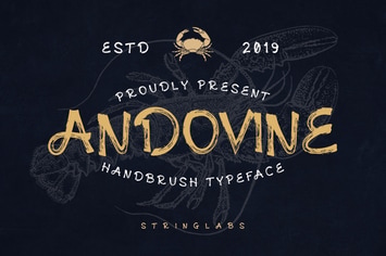 Andovine - Handbrush Font