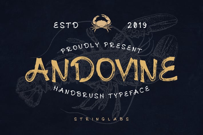 Andovine - Handbrush Font