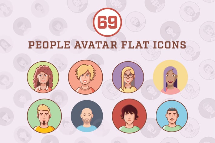 People Avatar Flat Icons