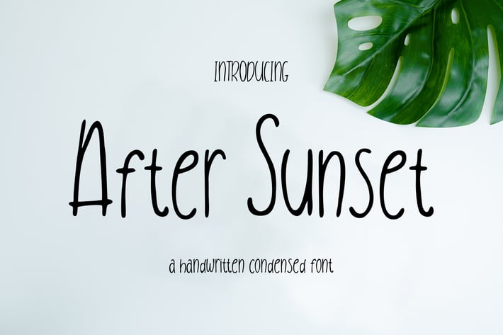 After Sunset Advertisement Font
