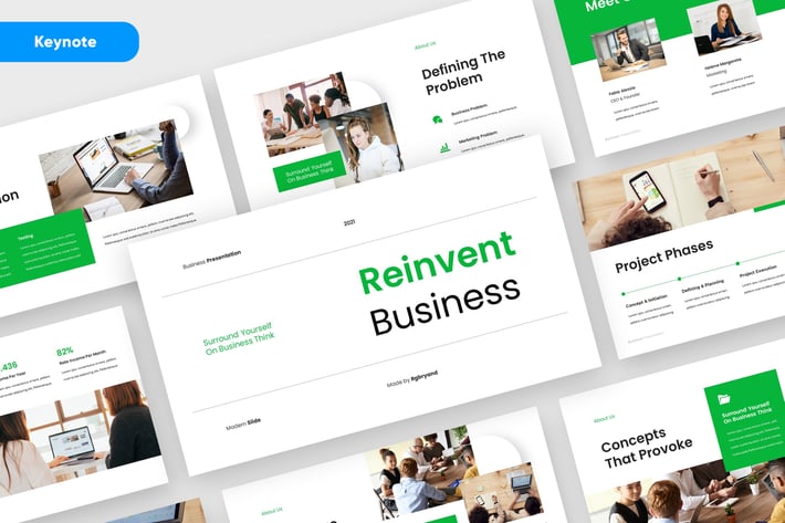 REINVENT - Business Pitch Deck Keynote