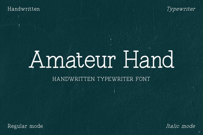 Amateur Hand - Handwritten Typewriter Font