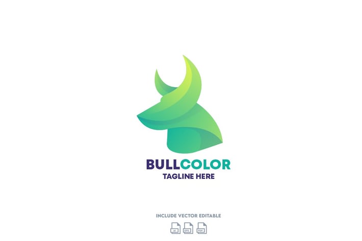 Bull Color Logo Design